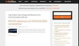 
							         Kwara State College of Education Oro | www.kwcoedoro.edu.ng ...								  
							    