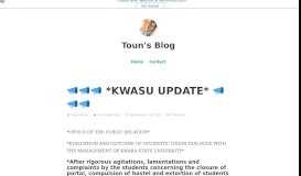 
							         *KWASU UPDATE* – Toun's Blog								  
							    