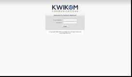 
							         KwiKom Webmail Login								  
							    