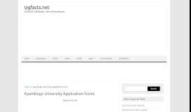 
							         Kyambogo University Application forms - Ugfacts.net								  
							    