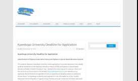 
							         Kyambogo University Deadline for Application - UG Colleges								  
							    