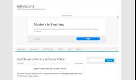 
							         Kyambogo University Ekampus Portal - Admissions								  
							    