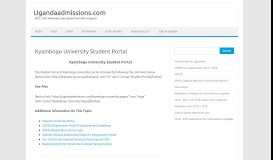 
							         Kyambogo University Student Portal - Ugandaadmissions.com								  
							    