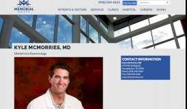 
							         Kyle McMorries, MD - Nacogdoches Memorial Hospital								  
							    