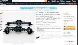 
							         KYX Racing SCX10 II CNC Front Rear Portal Axle Set ... - Amazon.com								  
							    