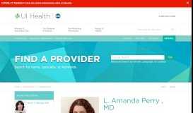 
							         L. Amanda Perry, Family Practice Physician, Family Medicine | UI Health								  
							    
