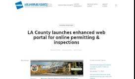 
							         LA County launches enhanced web portal for online permitting ... - laedc								  
							    