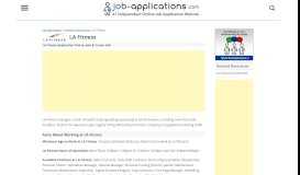 
							         LA Fitness Application, Jobs & Careers Online - Job-Applications.com								  
							    
