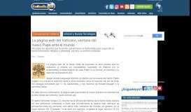 
							         La página web del Vaticano, ventana del nuevo Papa ... - Catholic.net								  
							    