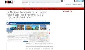 
							         La Regione Campania ha un nuovo portale web per il turismo. Ma è ...								  
							    