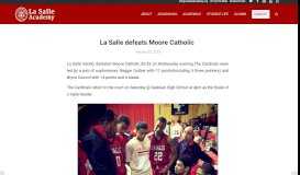 
							         La Salle defeats Moore Catholic - La Salle Academy								  
							    