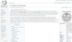 
							         La Sierra University - Wikipedia								  
							    
