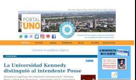 
							         La Universidad Kennedy distinguió al intendente Posse - Portal UNO								  
							    