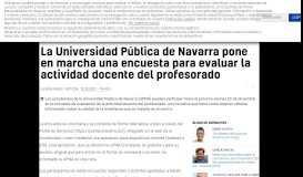 
							         La Universidad Pública de Navarra pone en marcha una encuesta ...								  
							    