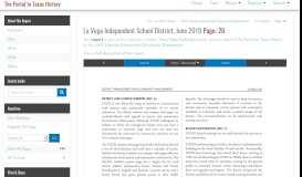 
							         La Vega Independent School District, June 2010 - Page 26 - The ...								  
							    