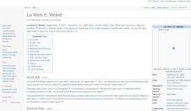 
							         La Vern E. Weber - Wikipedia								  
							    