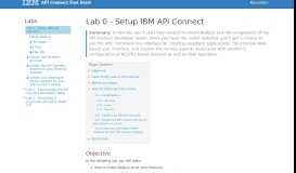 
							         Lab 0 - Setup IBM API Connect | API Connect Fast Start - GitHub Pages								  
							    