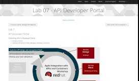 
							         Lab 07 - API Developer Portal | Red Hat | Public Sector - RedHatGov.io								  
							    