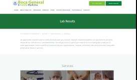 
							         Lab Results - Boca Raton, FL: Boca General & Family Medicine								  
							    