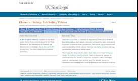 
							         Lab Safety Videos - Chemical Safety - LibGuides at University of ...								  
							    