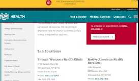 
							         Lab Services Locations :: UNM Health System | The University of New ...								  
							    
