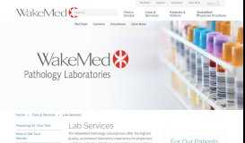 
							         Lab Services | Raleigh, North Carolina (NC) - WakeMed Health ...								  
							    