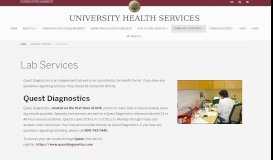 
							         Lab Services | University Health Services								  
							    