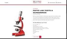 
							         Lab Tests, Medical Sceening & Blood Tests | CityMD								  
							    