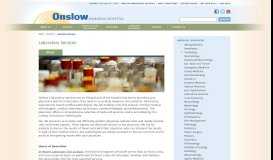 
							         Laboratory Services | Onslow Memorial Hospital								  
							    