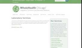 
							         Laboratory Services - WholeHealth Chicago								  
							    