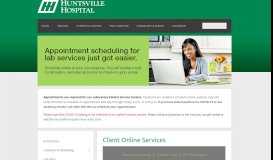 
							         Laboratory Test Catalog and Physician Portal - Huntsville Hospital								  
							    