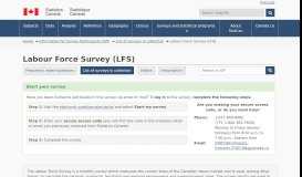 
							         Labour Force Survey (LFS) - Statistics Canada								  
							    