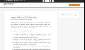 
							         Labour Reforms | PIB Summary - Raj Malhotra's IAS Academy								  
							    
