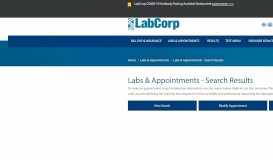 
							         Labs & Appointments - Search Results | LabCorp								  
							    