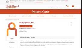 
							         Ladd Spiegel, M.D. | Weill Cornell Medicine								  
							    