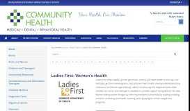 
							         Ladies First: Women's Health - Community Health Centers of the ...								  
							    