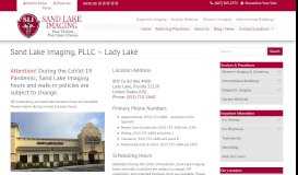 
							         Lady Lake & The Villages Radiology Center ... - Sand Lake Imaging								  
							    