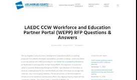 
							         LAEDC CCW Workforce and Education Partner Portal (WEPP) RFP ...								  
							    
