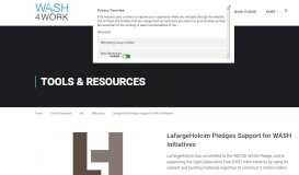 
							         LafargeHolcim Pledges Support for WASH Initiatives | WASH4Work								  
							    