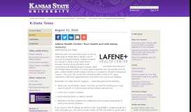 
							         Lafene Health Center: Your health and well-being resource								  
							    