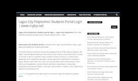 
							         Lagos City Polytechnic Students Portal Login | www.mylcp.net ...								  
							    