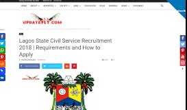 
							         Lagos State Civil Service Recruitment 2018 | Requirements and How ...								  
							    