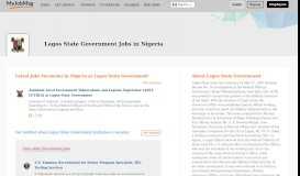 
							         Lagos State Government Jobs and Vacancies in ... - MyJobMag								  
							    
