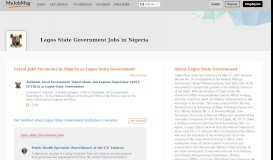 
							         Lagos State Government Jobs and Vacancies in Nigeria ... - MyJobMag								  
							    