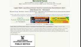 
							         Lagos State Local Government Service Commission Recruitment 2017 ...								  
							    