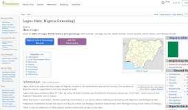 
							         Lagos State, Nigeria Genealogy Genealogy - FamilySearch Wiki								  
							    