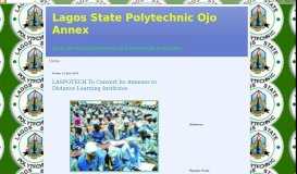 
							         Lagos State Polytechnic Ojo Annex								  
							    