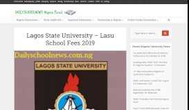 
							         Lagos State University - Lasu School Fees 2019/2020								  
							    
