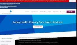 
							         Lahey Health Primary Care, North Andover - Lahey Health								  
							    
