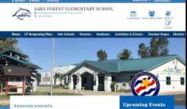 
							         Lake Forest Elementary School - Home								  
							    